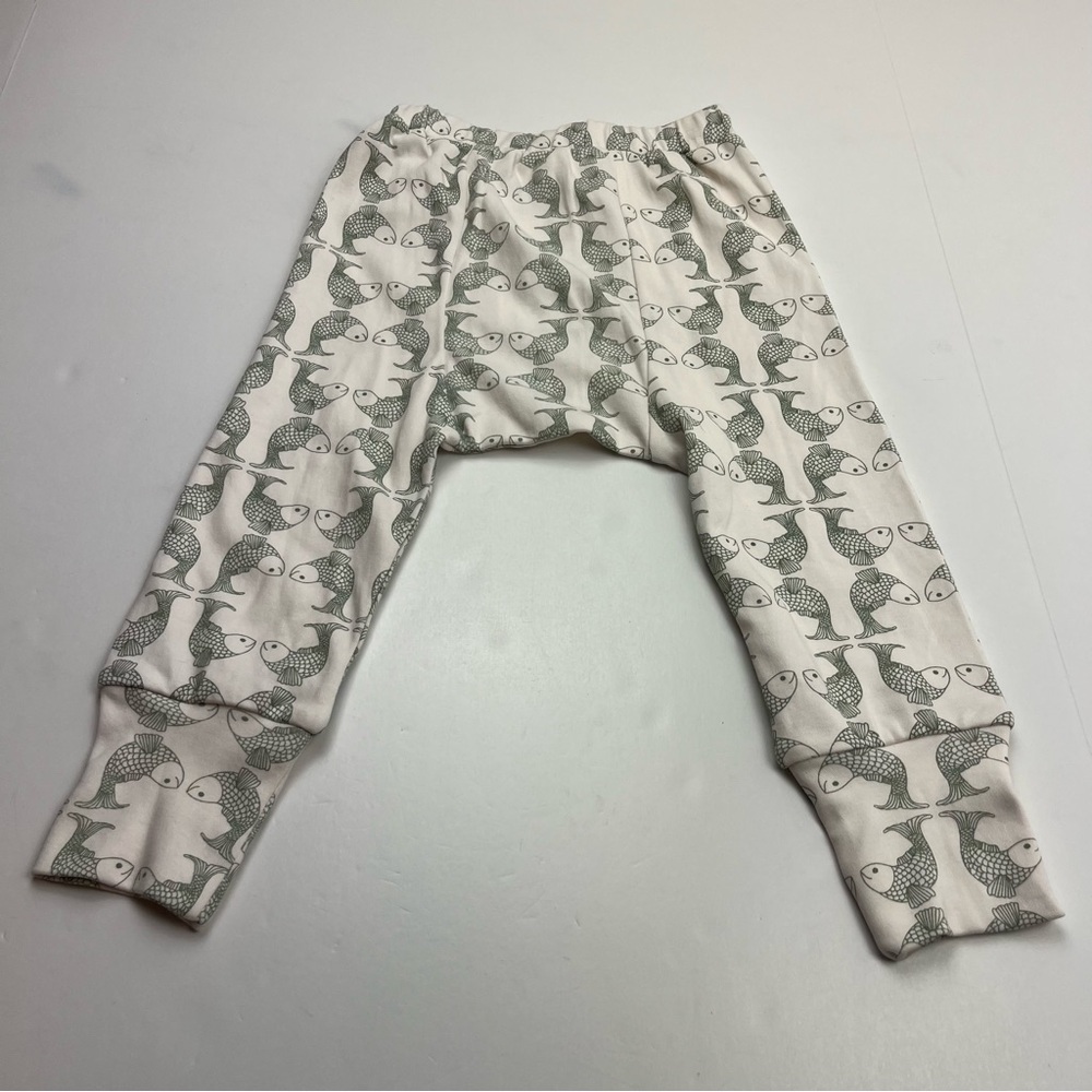 Kate Quinn Size 3T Fish Patterned 100% Organic Cotton Pants Pull On Soft NEW - Picture 9 of 9